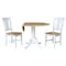 International Concepts 42 in. Dual Drop Leaf Table with 2 San Remo SplatBack chairs - 3 Piece Dining Set K02-42DP-C10-2 - alternate 4